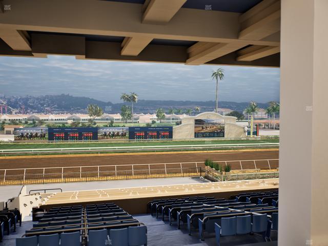 Del Mar Thoroughbred Club - Section Stretch Run Box 23 H Lvl 3 Seat View