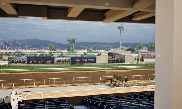 Del Mar Thoroughbred Club - Section Stretch Run Box 23 H Lvl 3 Seat View
