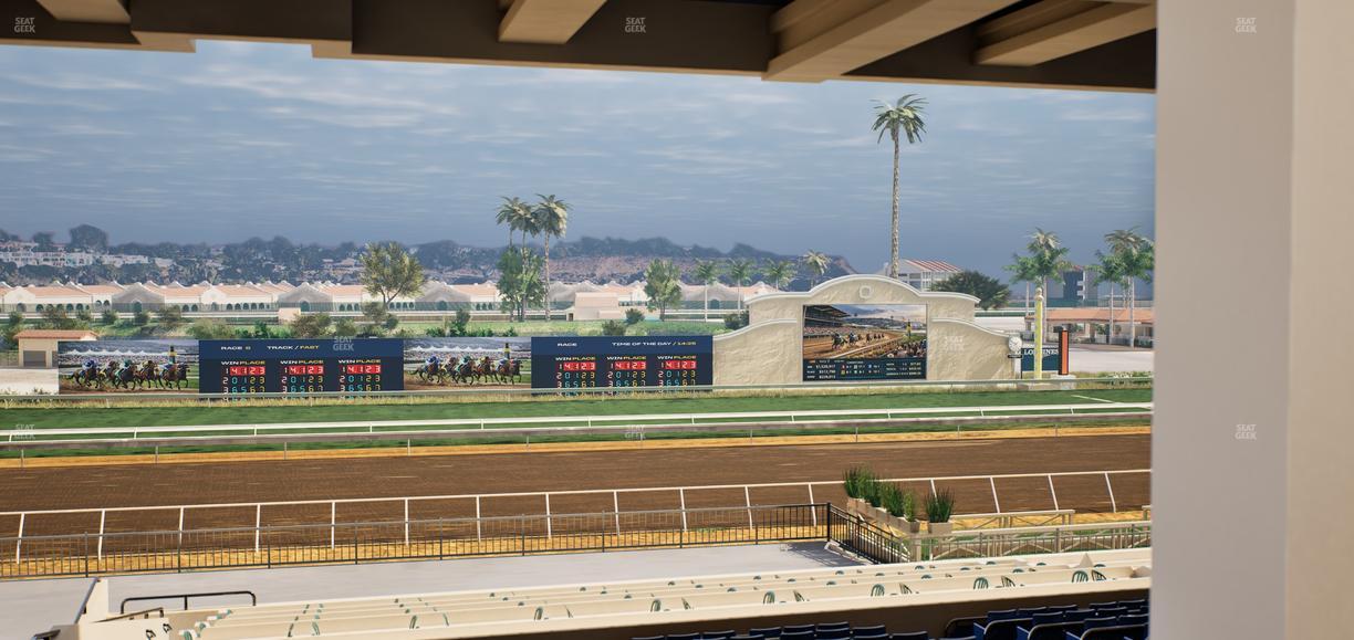 Del Mar Thoroughbred Club - Section Stretch Run Box 23 H Lvl 3 Seat View