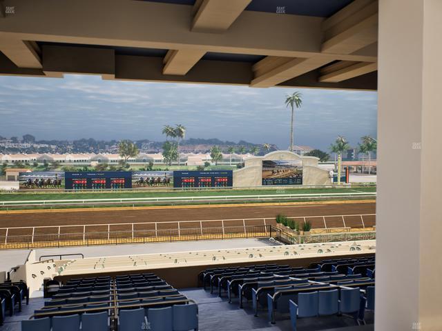 Del Mar Thoroughbred Club - Section Stretch Run Box 23 H Lvl 3 Seat View