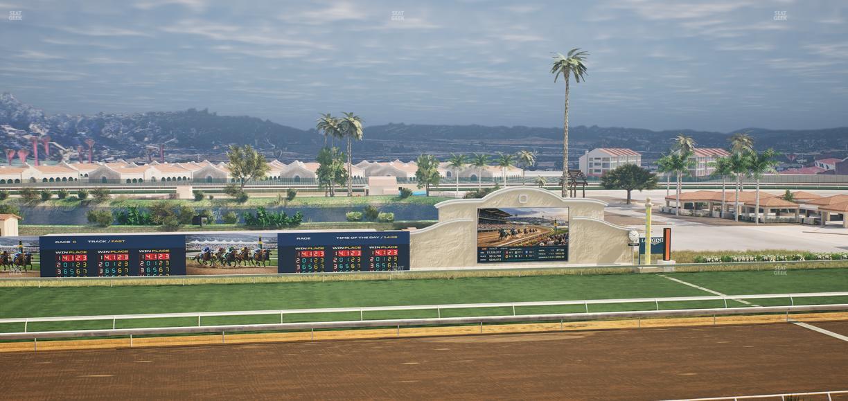 Del Mar Thoroughbred Club - Section Stretch Run Box 23 J Lvl 4 Seat View