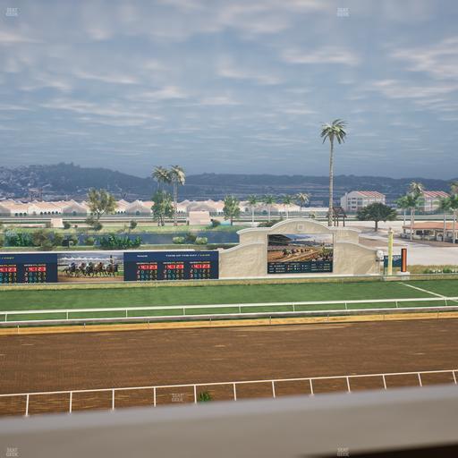 Del Mar Thoroughbred Club - Section Stretch Run Box 23 J Lvl 4 Seat View
