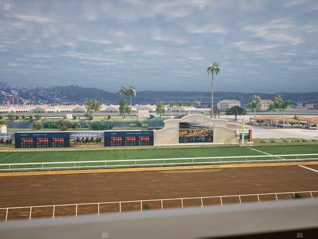 Del Mar Thoroughbred Club - Section Stretch Run Box 23 J Lvl 4 Seat View