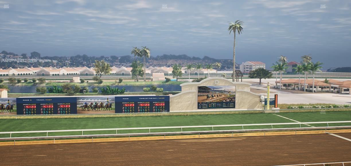Del Mar Thoroughbred Club - Section Stretch Run Box 23 J Lvl 4 Seat View