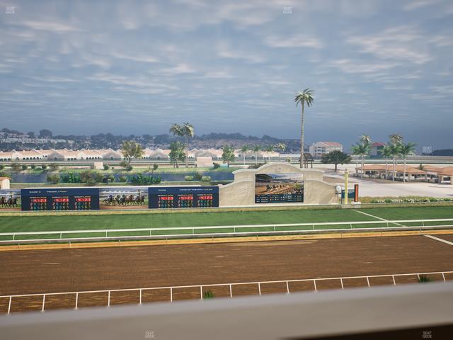 Del Mar Thoroughbred Club - Section Stretch Run Box 23 J Lvl 4 Seat View