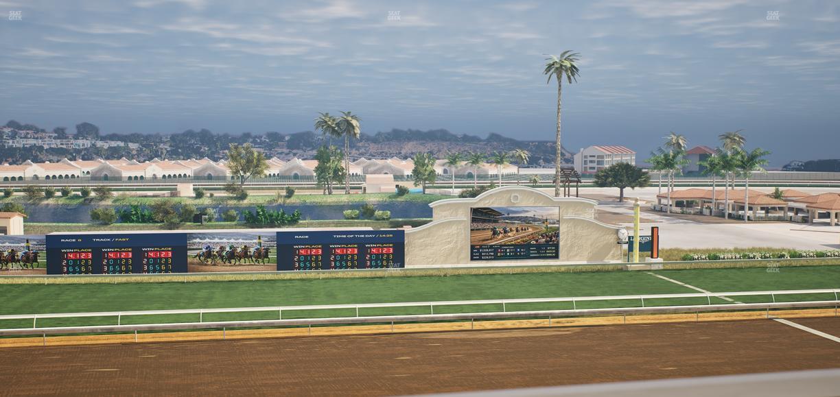 Del Mar Thoroughbred Club - Section Stretch Run Box 23 K Lvl 4 Seat View
