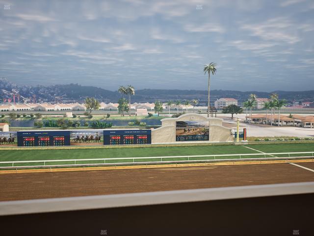 Del Mar Thoroughbred Club - Section Stretch Run Box 23 K Lvl 4 Seat View