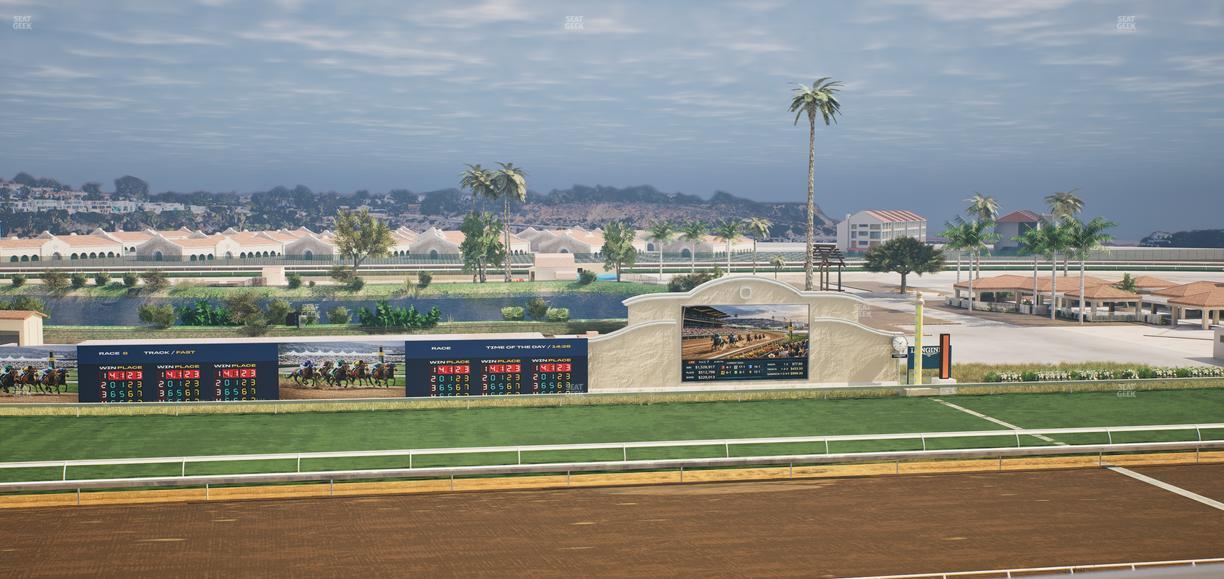 Del Mar Thoroughbred Club - Section Stretch Run Box 23 L Lvl 4 Seat View