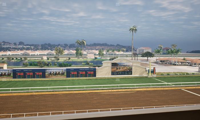 Del Mar Thoroughbred Club - Section Stretch Run Box 23 L Lvl 4 Seat View