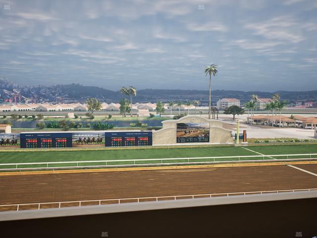 Del Mar Thoroughbred Club - Section Stretch Run Box 23 L Lvl 4 Seat View