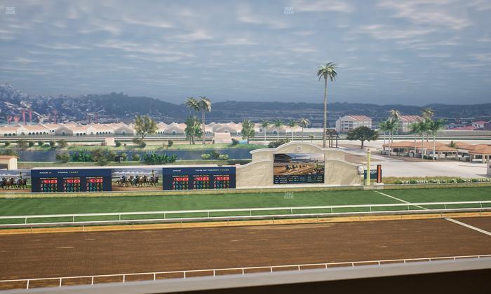 Del Mar Thoroughbred Club - Section Stretch Run Box 23 L Lvl 4 Seat View
