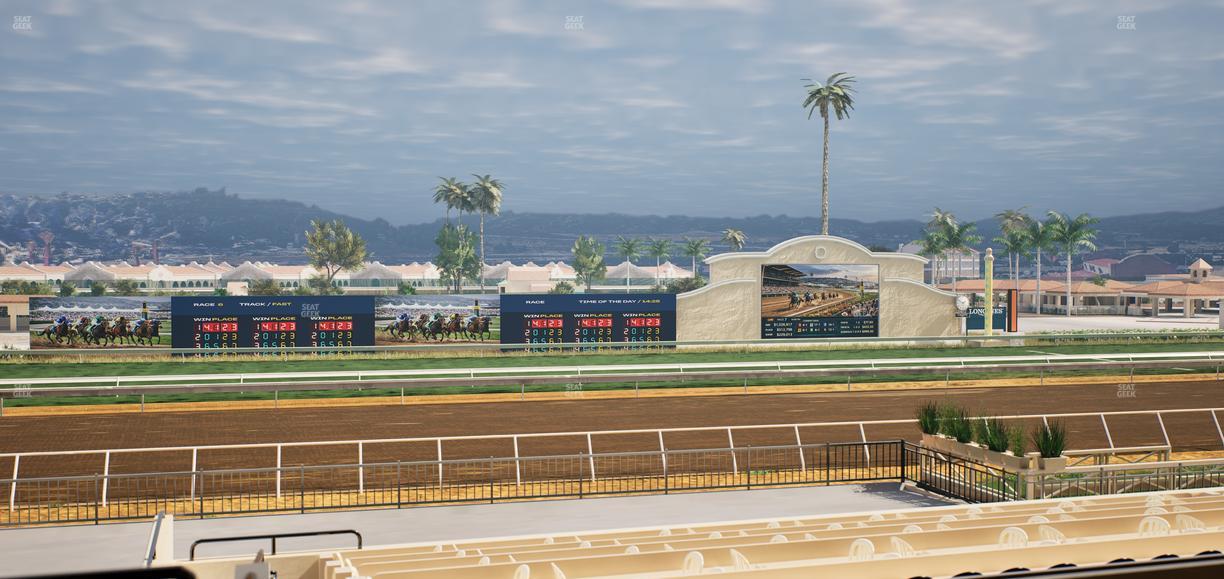Del Mar Thoroughbred Club - Section Stretch Run Box 24 C Lvl 2 Seat View