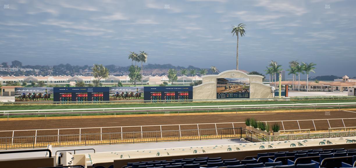 Del Mar Thoroughbred Club - Section Stretch Run Box 24 E Lvl 3 Seat View