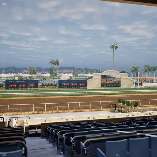 Del Mar Thoroughbred Club - Section Stretch Run Box 24 E Lvl 3 Seat View