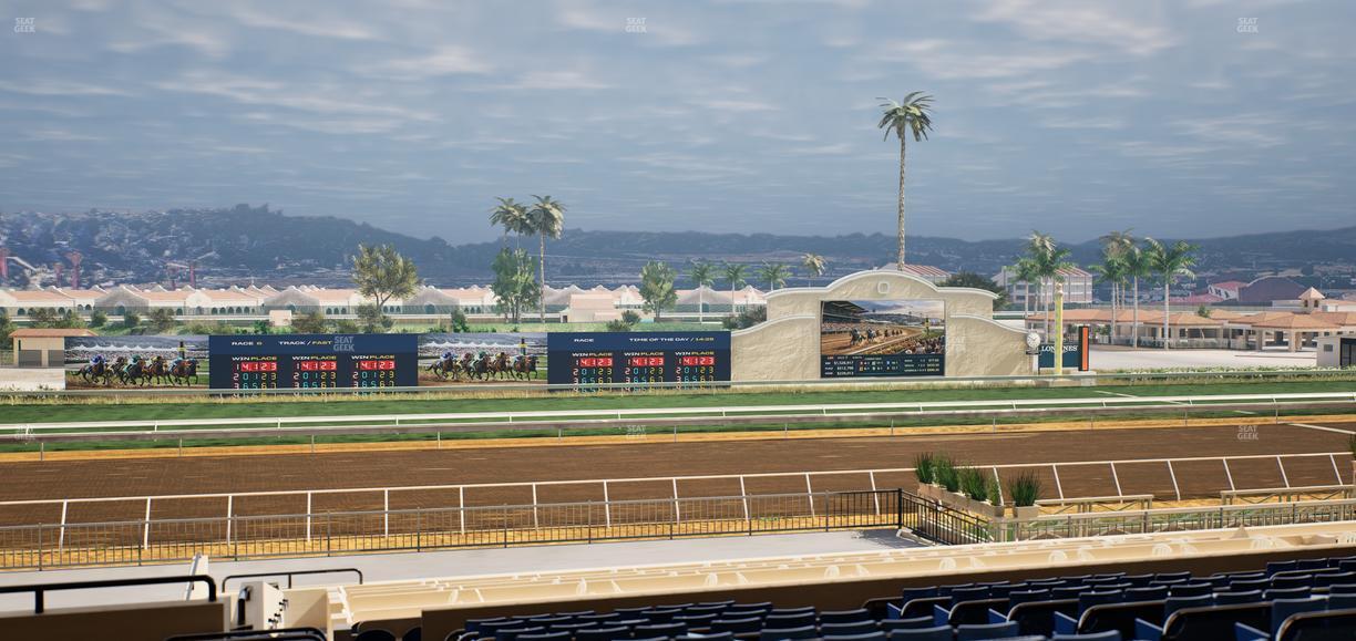 Del Mar Thoroughbred Club - Section Stretch Run Box 24 F Lvl 3 Seat View