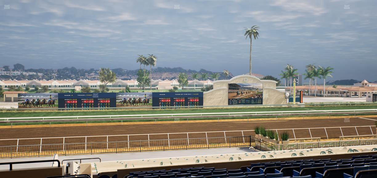 Del Mar Thoroughbred Club - Section Stretch Run Box 24 F Lvl 3 Seat View
