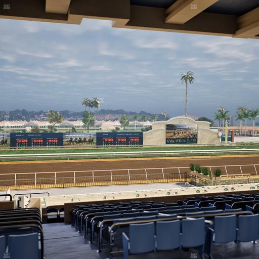 Del Mar Thoroughbred Club - Section Stretch Run Box 24 F Lvl 3 Seat View