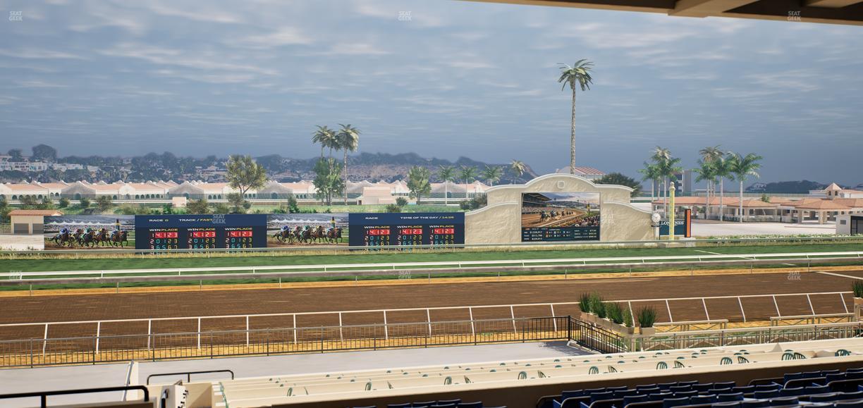 Del Mar Thoroughbred Club - Section Stretch Run Box 24 G Lvl 3 Seat View