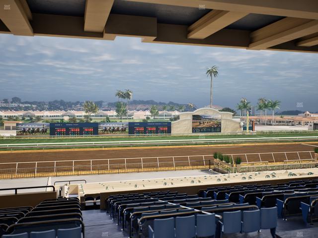 Del Mar Thoroughbred Club - Section Stretch Run Box 24 G Lvl 3 Seat View