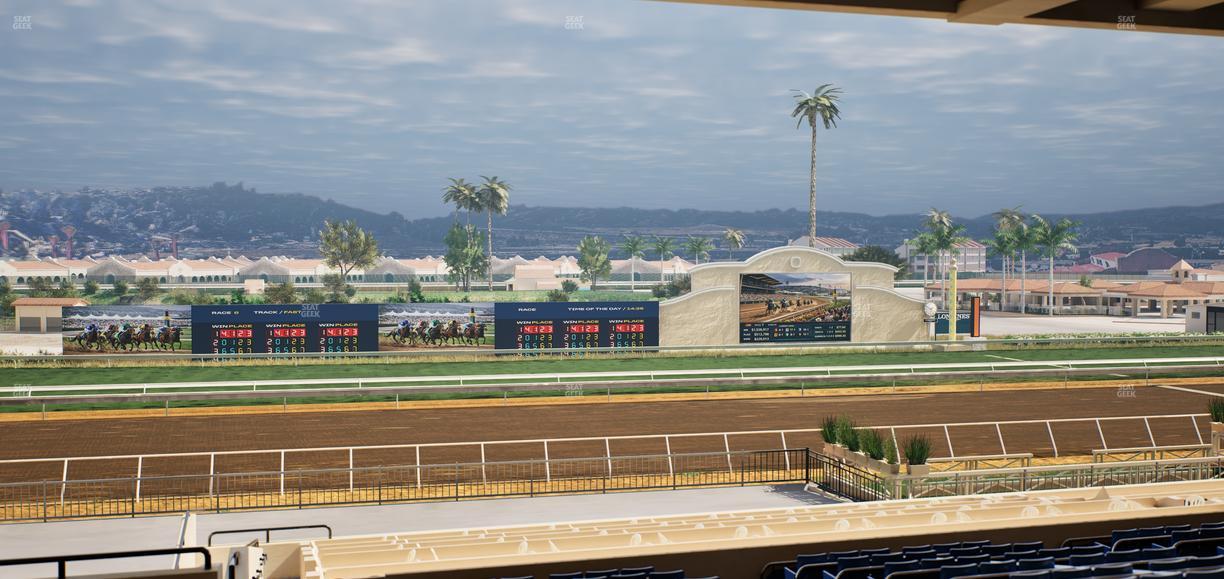 Del Mar Thoroughbred Club - Section Stretch Run Box 24 G Lvl 3 Seat View