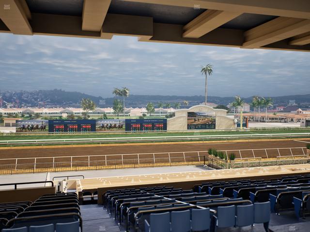Del Mar Thoroughbred Club - Section Stretch Run Box 24 G Lvl 3 Seat View