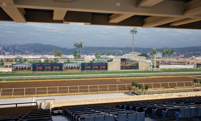 Del Mar Thoroughbred Club - Section Stretch Run Box 24 H Lvl 3 Seat View