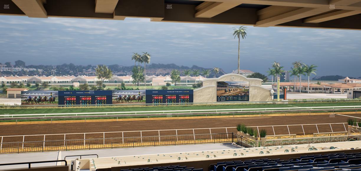 Del Mar Thoroughbred Club - Section Stretch Run Box 24 H Lvl 3 Seat View