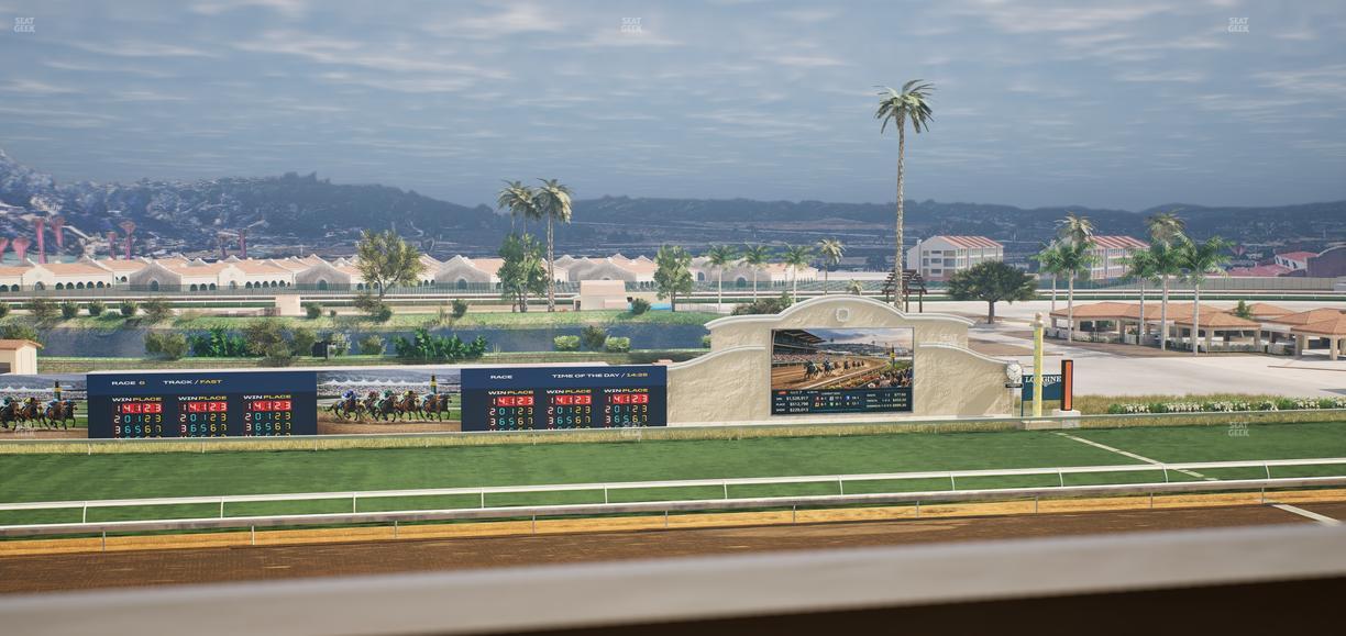 Del Mar Thoroughbred Club - Section Stretch Run Box 24 J Lvl 4 Seat View