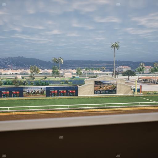 Del Mar Thoroughbred Club - Section Stretch Run Box 24 J Lvl 4 Seat View