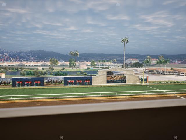 Del Mar Thoroughbred Club - Section Stretch Run Box 24 J Lvl 4 Seat View