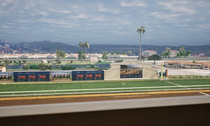 Del Mar Thoroughbred Club - Section Stretch Run Box 24 J Lvl 4 Seat View