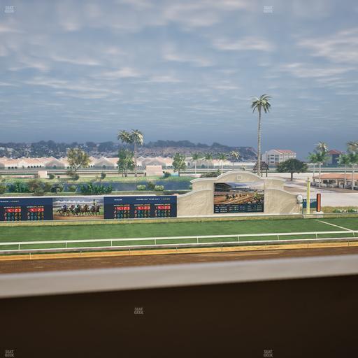 Del Mar Thoroughbred Club - Section Stretch Run Box 24 J Lvl 4 Seat View