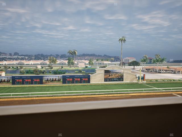 Del Mar Thoroughbred Club - Section Stretch Run Box 24 J Lvl 4 Seat View