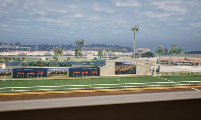 Del Mar Thoroughbred Club - Section Stretch Run Box 24 J Lvl 4 Seat View