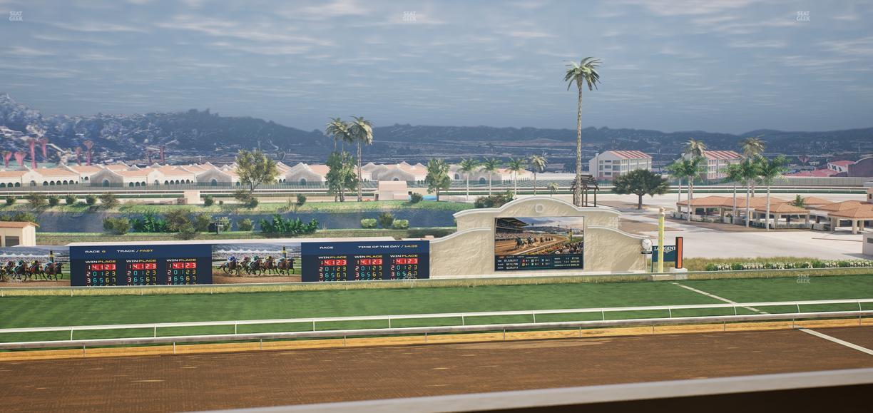Del Mar Thoroughbred Club - Section Stretch Run Box 24 L Lvl 4 Seat View