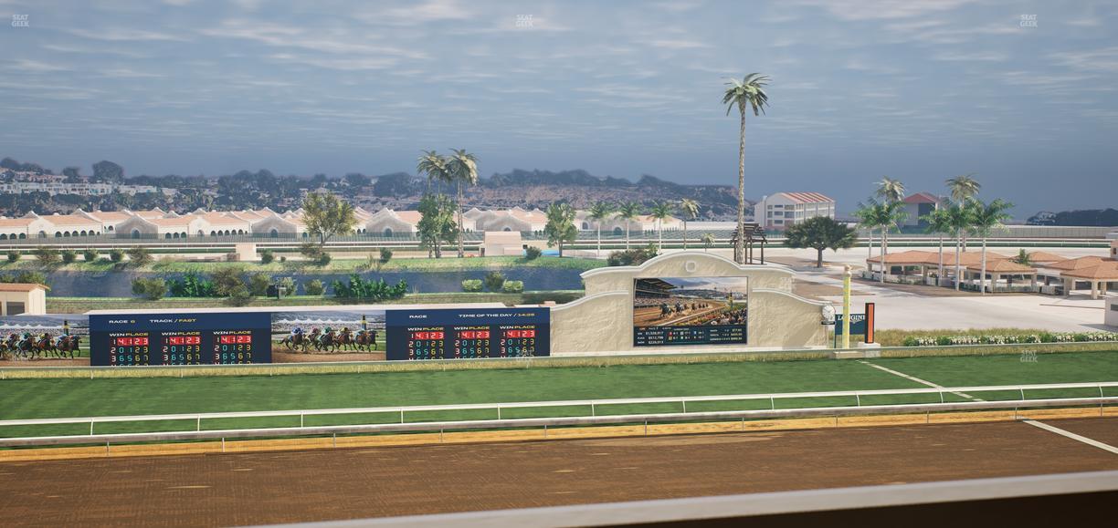 Del Mar Thoroughbred Club - Section Stretch Run Box 24 L Lvl 4 Seat View