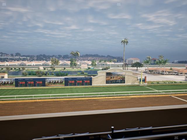 Del Mar Thoroughbred Club - Section Stretch Run Box 24 L Lvl 4 Seat View