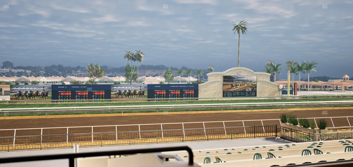 Del Mar Thoroughbred Club - Section Stretch Run Box 25 B Lvl 2 Seat View