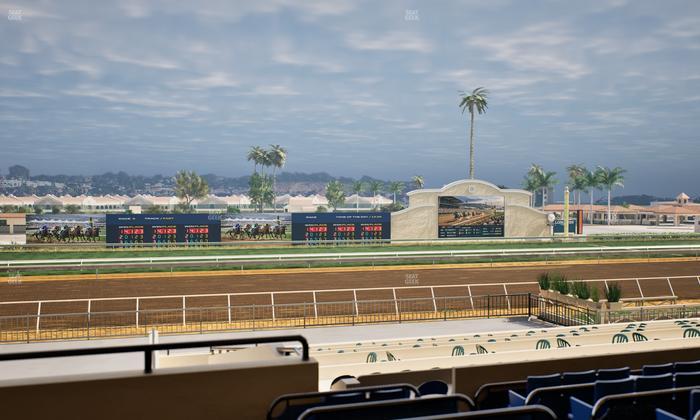 Del Mar Thoroughbred Club - Section Stretch Run Box 25 C Lvl 2 Seat View