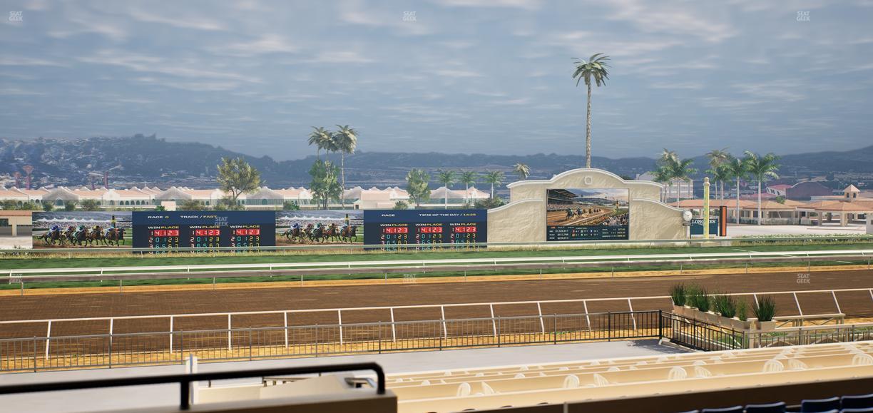 Del Mar Thoroughbred Club - Section Stretch Run Box 25 C Lvl 2 Seat View