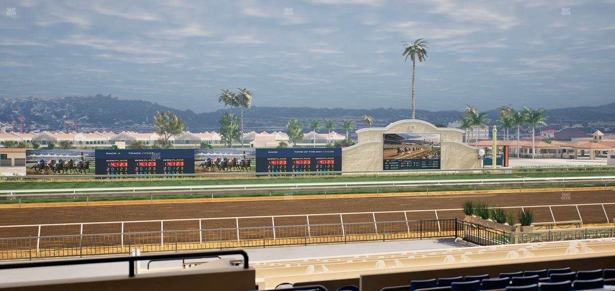Del Mar Thoroughbred Club - Section Stretch Run Box 25 D Lvl 2 Seat View