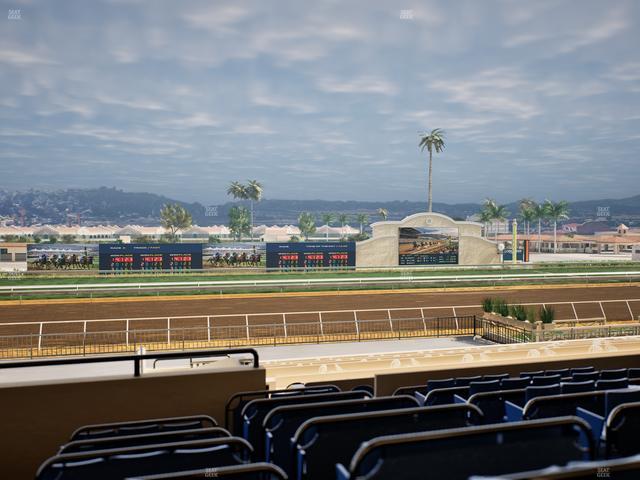Del Mar Thoroughbred Club - Section Stretch Run Box 25 D Lvl 2 Seat View