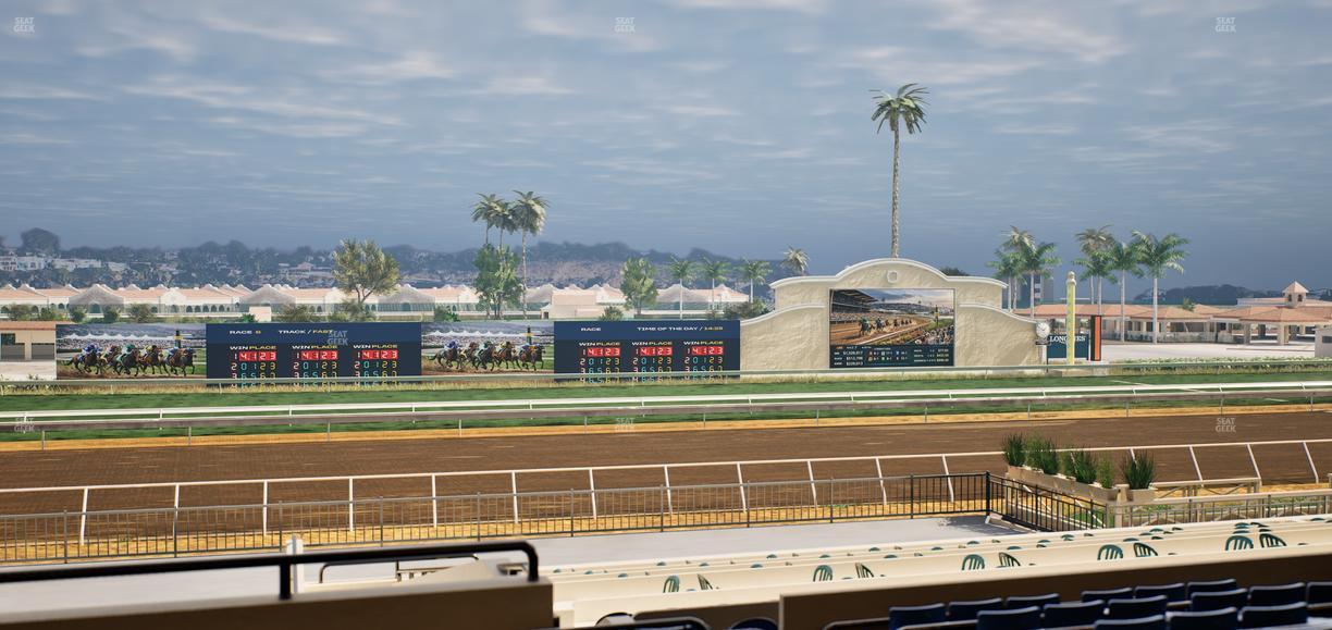 Del Mar Thoroughbred Club - Section Stretch Run Box 25 D Lvl 2 Seat View