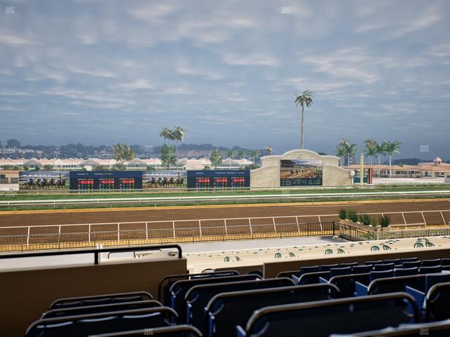 Del Mar Thoroughbred Club - Section Stretch Run Box 25 D Lvl 2 Seat View