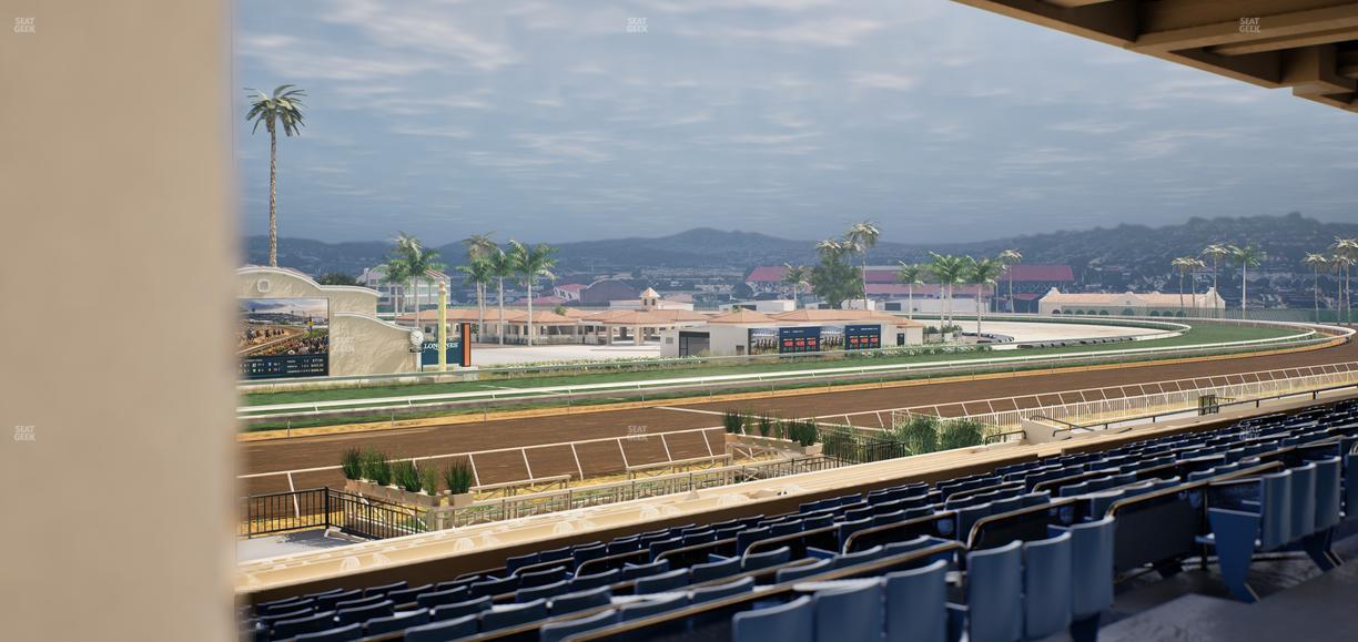 Del Mar Thoroughbred Club - Section Stretch Run Box 25 E Lvl 3 Seat View