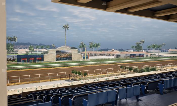 Del Mar Thoroughbred Club - Section Stretch Run Box 25 F Lvl 3 Seat View