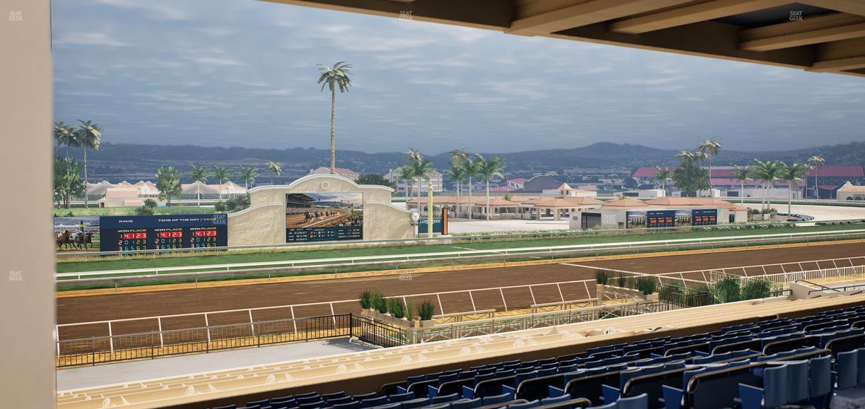 Del Mar Thoroughbred Club - Section Stretch Run Box 25 G Lvl 3 Seat View
