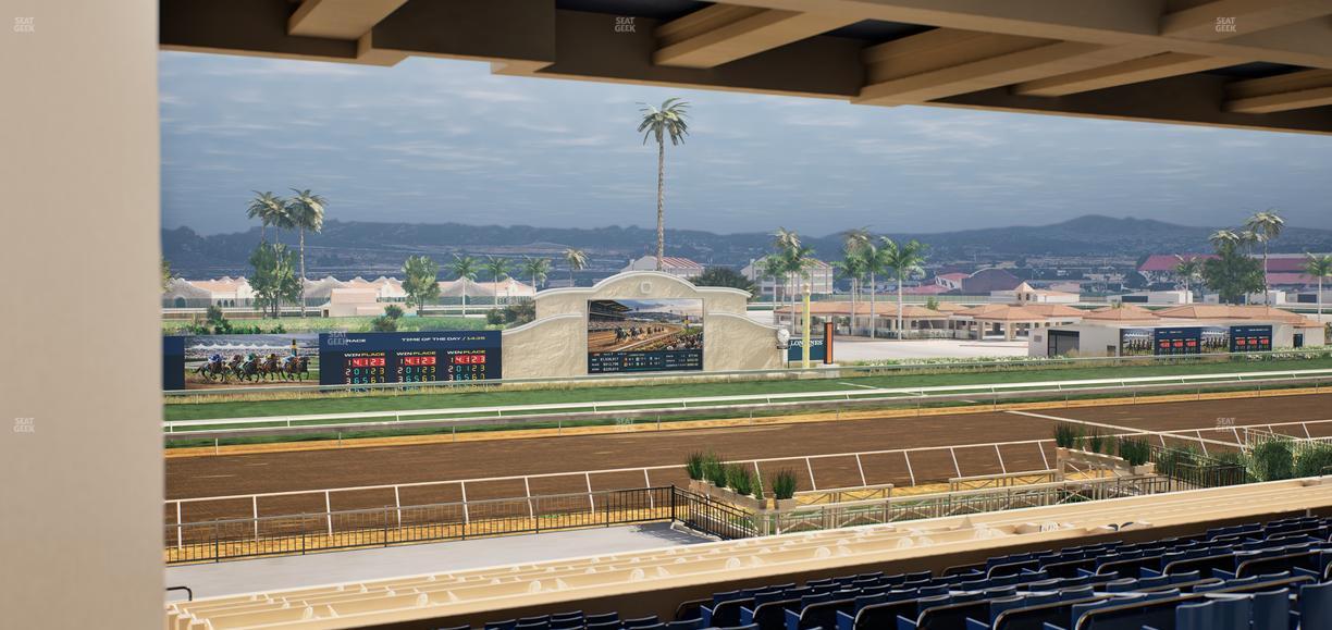 Del Mar Thoroughbred Club - Section Stretch Run Box 25 H Lvl 3 Seat View