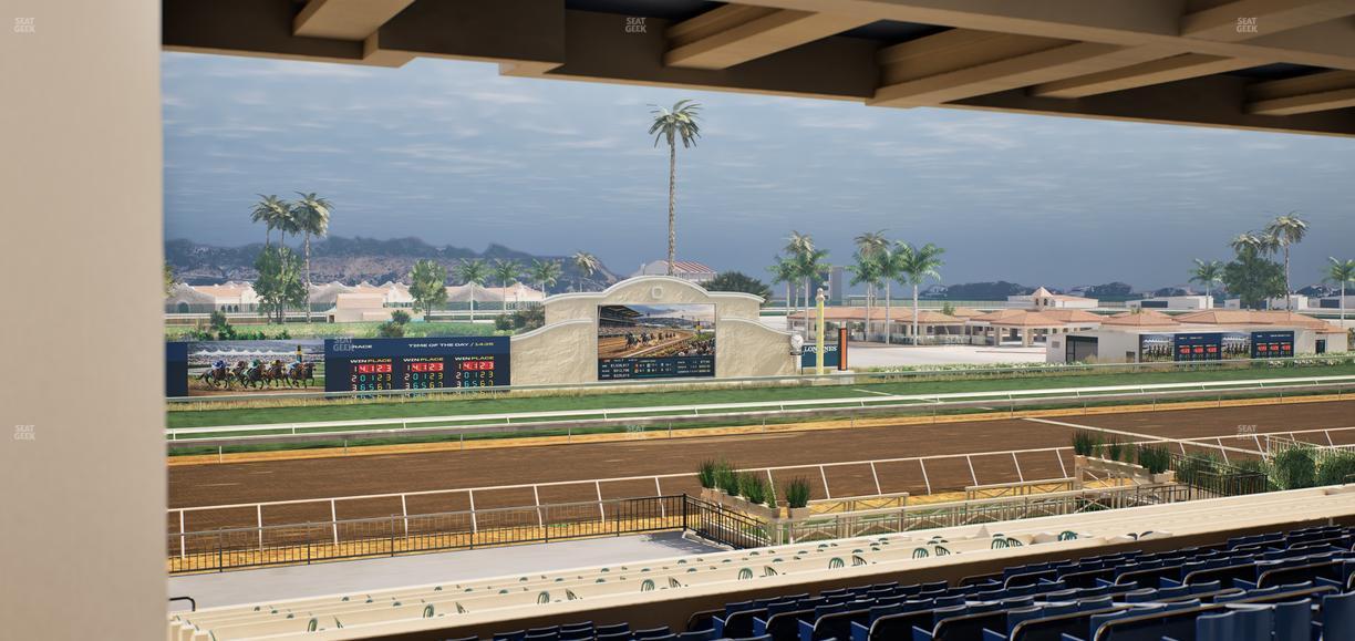 Del Mar Thoroughbred Club - Section Stretch Run Box 25 H Lvl 3 Seat View