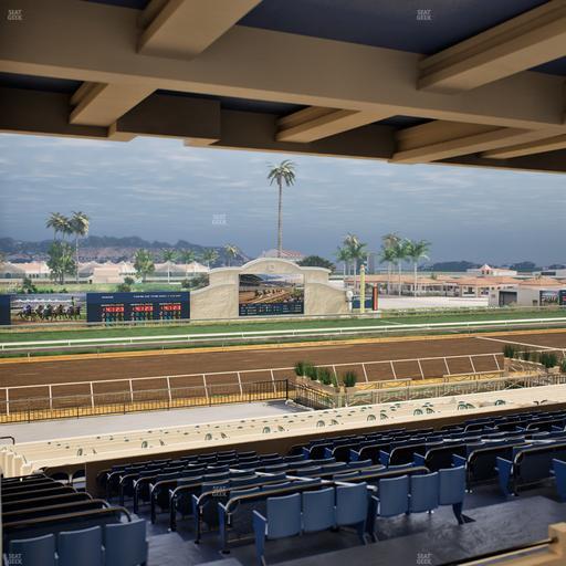 Del Mar Thoroughbred Club - Section Stretch Run Box 25 H Lvl 3 Seat View